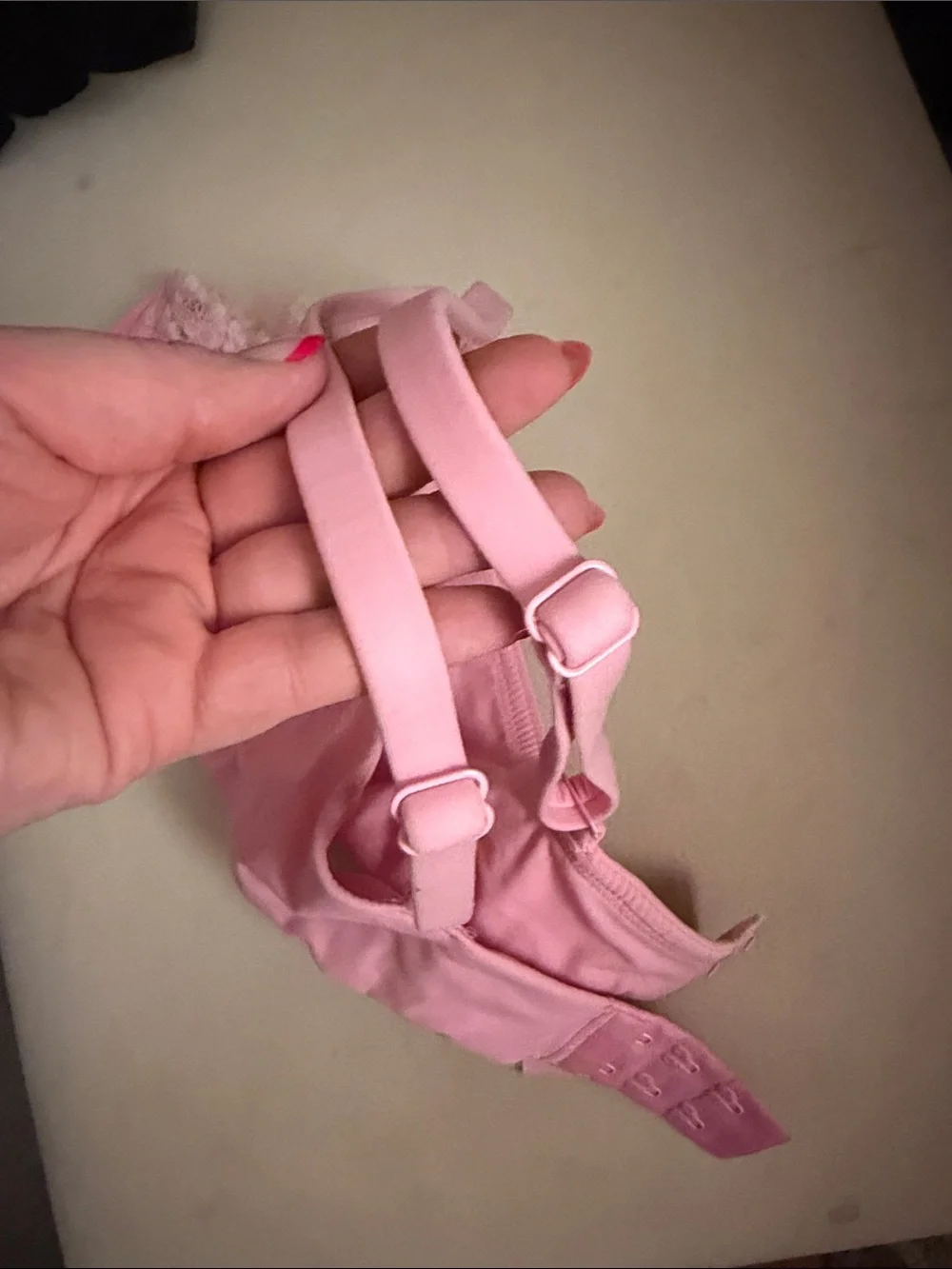 SKIMS Pink Lace-Trim Underwire Bralette